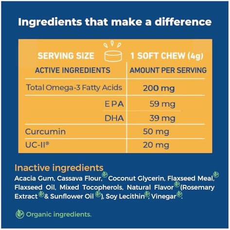 Jope Hip and Joint Dog Chews with UC-II® Collagen - More Effective Than Glucosamine - Veterinarian-Developed - Recommended for Small, Medium and Large Dogs - Cold-Pressed & Third-Party Tested