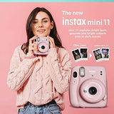 Fujifilm Instax Mini 11 Instant Camera Charcoal Gray + Fuji Film Value Pack (40 Sheets) + Shutter Accessories Bundle, Incl. Compatible Carrying Case, Quicksand Beads Photo Album 64 Pockets
