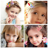 62PCS Toddler Girls Hair Accessories Set: Flower, Rainbow, Candy, Fruits Barrettes, Pins, and Clips (Style 6)