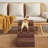 Dog Stairs for Small Dogs - High Density Foam Dog Ramp, Extra Wide Pet Steps with Non-Slip Bottom for High Beds, Couche and Sofa, Best for Dogs Injured, Older Dogs Cats, Pet