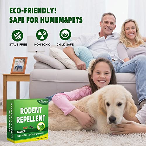 TSCTBA Rodent Repellent for car Engines, Under Hood Rodent Repellent, Mouse Repellent for House, Peppermint to Repel Mice, Mouse and Rats, Natural Rodent Repellent Indoor and Outdoor -2Packs
