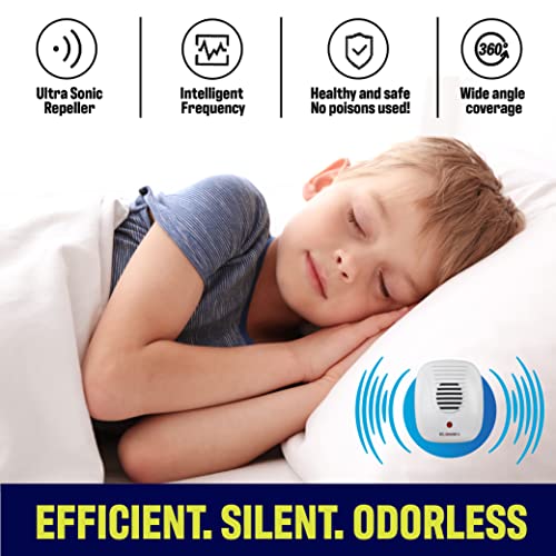 Ultrasonic Pest Repeller 10 Pk, Spider Repellent for House Indoor Pest Repeller Plug in-Mice Repellent for House, Bug Repellent Indoor Mosquito Repellent for Homes, Kitchens, Offices, Chemical Free
