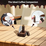 WDT Tool Espresso Machines Accessories - 54mm Dosing Funnel and Puck Screen, 5×0.4mm Espresso Needle Distributor with Wooden Base | Fits Breville 8 Series and 54mm Coffee Machines Portafilters