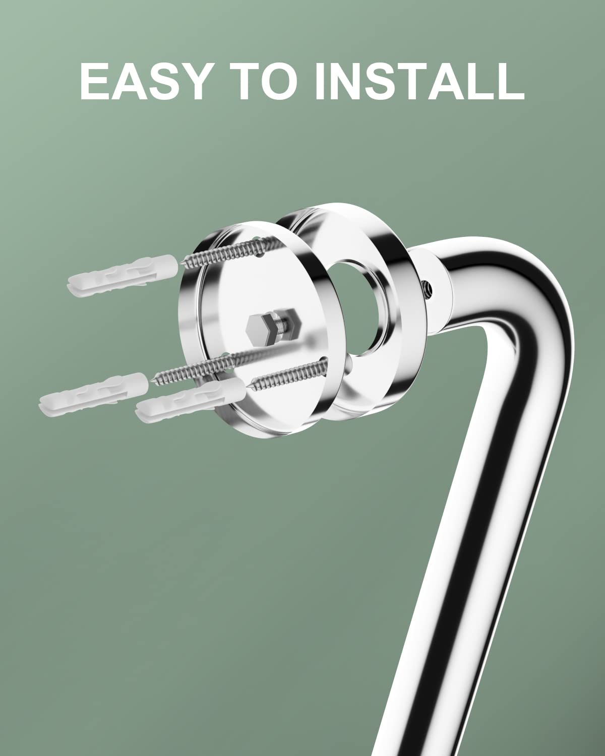 16 Inch Anti Slip Shower Grab Bar, Munzong Stainless Steel Bathroom Grab Bar, Satin Brushed Nickel Knurled Bathroom Balance Bar,Safety Hand Rail Support Handicap Elderly Senior Assist Bath Handle