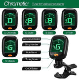 Guitar Capo Guitar Tuner Set, 2 Set Guitar Accessories, Including Guitar Capo Guitar Tuner Guitar Picks and Guitar Pick Holder, for Guitar Players and Guitar Beginners (2 Set)