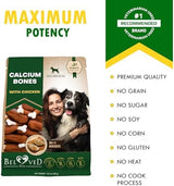 Dog Treats, Calcium Bones Wrapped Chicken & Rawhide Free Chew - Pet Healthy Dried Snacks & Grain Free Meat - Bulk Best Chews for Christmas, Training Small & Large Dogs - Made for USA