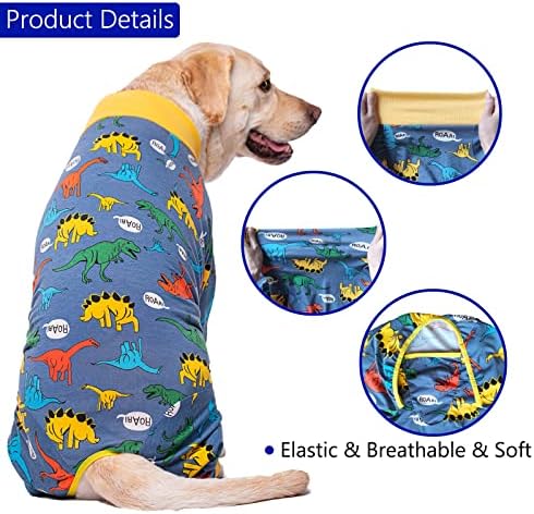 Dog Recovery Suit for Dogs After Surgery Female Male Medium Large Dog Neuter Spay Onesie for Shedding Prevent Licking Surgical Wound Dog Cone Alternative