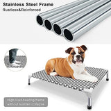 Elevated Outdoor Dog Bed, Medium Size, Cotton Material, Non-Slip Feet, Fits up to 70lbs