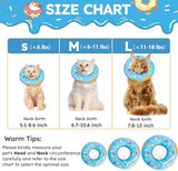 Cat Cone Collar Soft, Cat Recovery Collar for Wound Healing Cute Donut Adjustable Kitten Cones to Stop Licking Comfortable Lightweight Neck Elizabethan Collars for Cats Kittens After Surgery