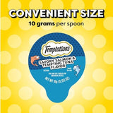 Temptations Lickable Spoons Adult Wet Cat Treat, Savory Salmon and Tempting Tuna Flavor, 10 Grams, Pack of 12 (96 Total Spoons)
