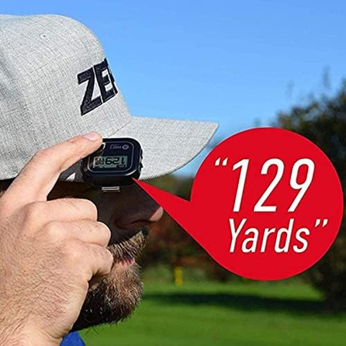GOLFBUDDY Voice 2S+ Talking GPS Rangefinder, Clip on Hat Golf Navigation, Slope Mode on/Off, 18 Hours Battery Life, Shot Distance Measurement, Preloaded with 40,000 Courses Worldwide (Black)