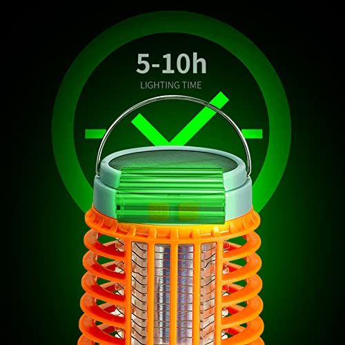 Zap Guardian Bug Zapper, Zaptek Mosquitoes Zapper Electrizap 2024 Multifunctional Solar Anti-Mosquito Light, Buzz Blast Pro Mosquitoes, USB Charing and Solar, Great for Outdoor and Indoor (Orange)