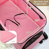 Athena Collection 4 Wheels Pet Stroller for Medium Dogs 33 Lbs Puppy Cat Pet Dog Stroller with Detachable Carrier, Cup Holder Tray, Bottom Storage, Pink
