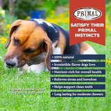 Primal Antlers for Dogs, Grade A Split Stag Antlers for Medium Canines 15-30 lb, Natural Chews for Aggressive Chewers, Naturally Shed, Long Lasting Dog Bones, 1 ct