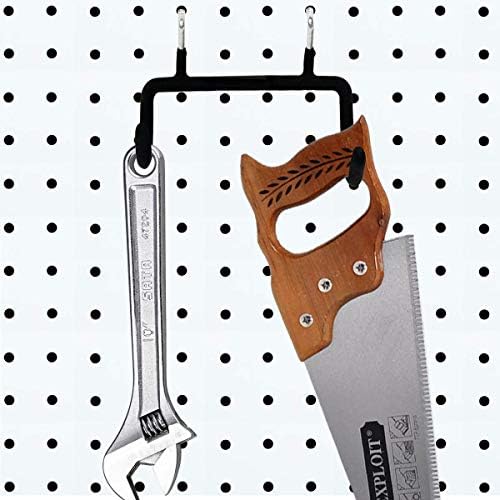 Menecor 5PCS Pegboard Drill Holder with Double Hooks and Accessories Bag for Power Tools