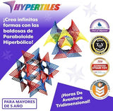 HyperTiles Hyperbolic Building Toy - 3" x 3" STEM Educational 3-Dimensional Adventure: 48 Tiles & 80 Connectors for Logic & Creativity - Infinite Shapes that Flex and Hinge - by Fun In Motion Toys