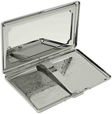 Silver Victorian Scroll (Half Pack 120s) Metal-Plated Cigarette Case & Stash Box with Mirror