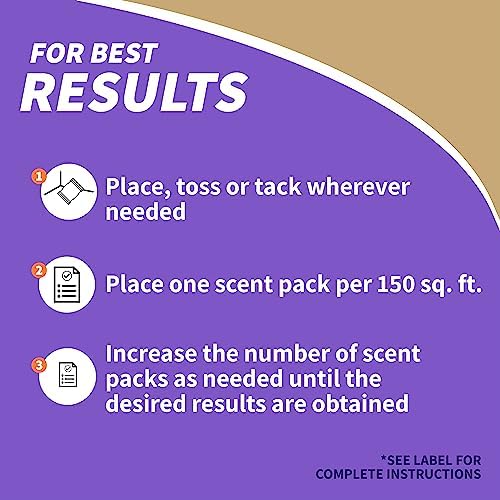 Bonide Bat Magic Bat Repellent, Pack of 4 Ready-to-Use Peppermint Oil Scent Packs for Long Lasting Indoor Bat Control