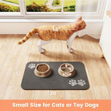 Pet Feeding Mat-Absorbent Pet Placemat for Food and Water Bowl, Dog Food Mat with Waterproof Rubber Backing, No Stains Quick Dry Water Dispenser Mat for Dog and Cat, Blue-17"x27"