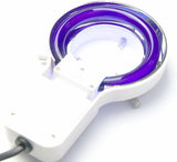 Microscope Accessories Kit 8W 220V Purple Color Fluorescent Ring Lamp, Fluorescent Ring Light Source Stereo Microscope Microscope Slides