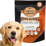 100% Natural Whole Pig Ear Dog Treat - 12 Pack Our Healthy Pig Ears Are Easy To Digest, Chemical & Hormone Free Thick Cut For Aggressive Chewers, Great Small Or Large Dogs