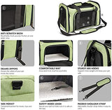 Large Cat Carriers Dog Carrier Pet Carrier for Large Cats Dogs Puppies up to 25Lbs, Big Dog Carrier Soft Sided, Collapsible Travel Puppy Carrier - Large - Green
