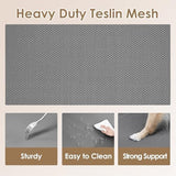 EHEYCIGA Tool-Free Assembly Elevated Large Dog Cot Bed, Raised Outdoor Dog Hammock, Lifted Pet Platform with Frame and Washable Waterproof Cooling Teslin Mesh and Anti-Slip Feet, 43x26 inch