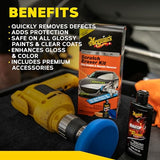 Meguiar's Quik Scratch Eraser Kit, Car Scratch Remover That Removes Blemishes, Includes Meguiar's ScratchX, Drill-Mounted Pad, Microfiber Towel - 3 Count (1 Pack)