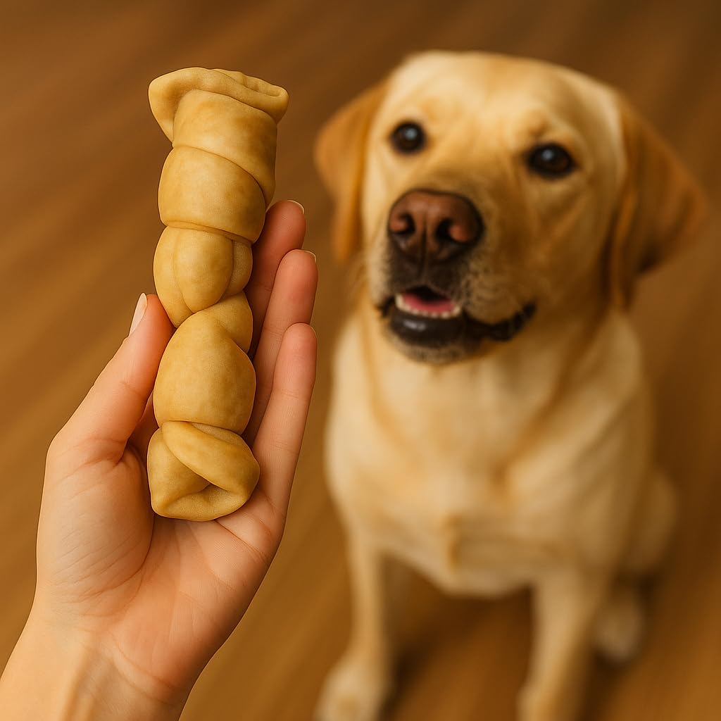 Wild Eats Water Buffalo Retriever Style Cheek Roll Dog Chews-5 Pack (Long Lasting Chews, Treats, Bones for Aggressive Chewers & Large Dogs) Great Substitute Pig Ears Dogs