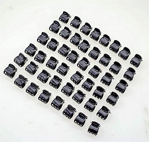 100pc/pack 1cm Hair Claws Clip for Women Girls Plastic Mini Hairpin Hair Clip Clamp Hair Accessories Gifts (100pcs black)