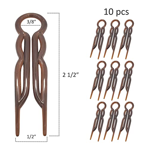 Hair Pins - Plastic, U-shaped Magic Grip Hairpins, Strong Durable Pins For Fine, Thick & Long Hair, Hair Styling Accessories, Set of 20 (Crystal)