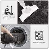 PURRUGS Dirt Trapper Door Mat 24" x 35.5", Non-Skid/Slip Machine Washable Microfiber Entrance Rug, Shoes Scraper, Dog Doormat, Super Absorbent Floor Mat for Muddy Wet Shoes and Paws, Charcoal