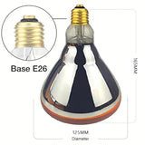 BONGBADA 2 Pack 250W Heat Lamp Red Infrared Bulbs Glass Lamp Bulb for Food Service, Brooder Bulb, Chicks, Pet, Bathroom, Light Therapy Use E26 Base, Flood Light Heat Lamp.