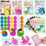 30 Pack Valentines Day Gifts for Kids Boys, Dinosaur Egg Hatching with Valentines Cards for Kids Classroom Class Exchange School Prizes Toddler Girls Boys Funny Dino Valentines Cards Party Favors Gift