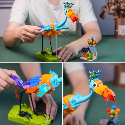 ENJBRICK Kevin Bird Up House Building Sets for Adults,Cute Movie Animal Building Toy Set for Girls and Boys Age 8-14 Years Christmas and Birthday Gifts 602pcs
