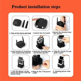 Phone Swing Step Counter Pedometer Compatible with Go Poke Ball Plus,Cellphone Accessories with USB Cable HIgh Silent Version for Walking (Supports 2 Phones Below 7.2 inches)
