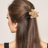 Sunolga 8PCS Hair Clips for Women, Flower Claw Clips for Thick Hair, Non-Slip Hair Accessories - 4 Styles, Neutral Colors Hair Clips and Variety Pack, Ideal for Girls