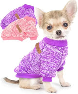 2 Pieces Dog Sweaters for Small Dogs Fall Dog Clothes Female Winter Fleece Puppy Sweaters Warm Thick Outfit Pet Small Dog Sweater for Boy Girl Dogs Yorkie, Chihuahua, Bulldog, Dachshund,Pug, Medium