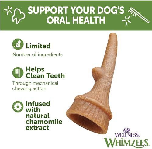 Whimzees Wellness Occupy Dog Dental Treats, Natural Chews, Medium Size, (12 Count)