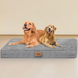 Sytopia Indestructible Dog Beds for Large Dogs Orthopedic, Chew Proof Dog Bed 42 Inch Pet Crate Pad, Washable Removable Cover and Anti-Slip Bottom - XL
