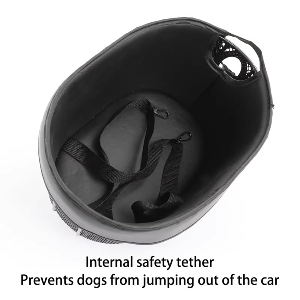 Bike Dog Carrier for Small Dogs – Quick Release Front Bicycle Pet Basket with Inner Safety Leash, Reinforced Support Bar, Fits Most Bikes & E-Bikes(Under 15 pounds)