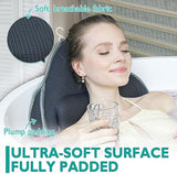 Luxury Thick Full Body Bath Pillows Mat & Cushion for Bathtub Headrest Neck Shoulder Support Comfort Relaxation Spa Accessories Perfect for a Spa Soak in Bathtub (Gray)