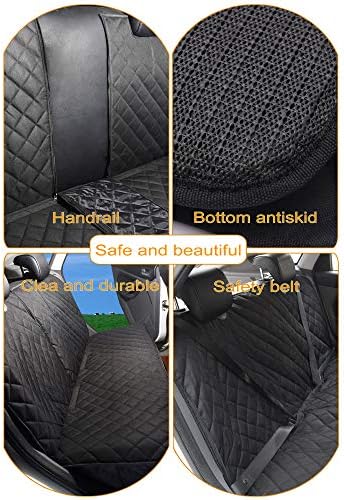 Dog Car Seat Cover for Back Seat 100% Waterproof Car Seat Cover Protector for Dogs in Car Nonslip Scratch Proof Durable Dog Seat Cover for Cars SUV &Truck