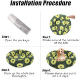 Calming Dog Bed, Fluffy Donut Dog & Cat Bed Washable, Round Anti Anxiety Small Dog Bed with Non-Slip Bottom (Fits up to 15 lbs Pets)