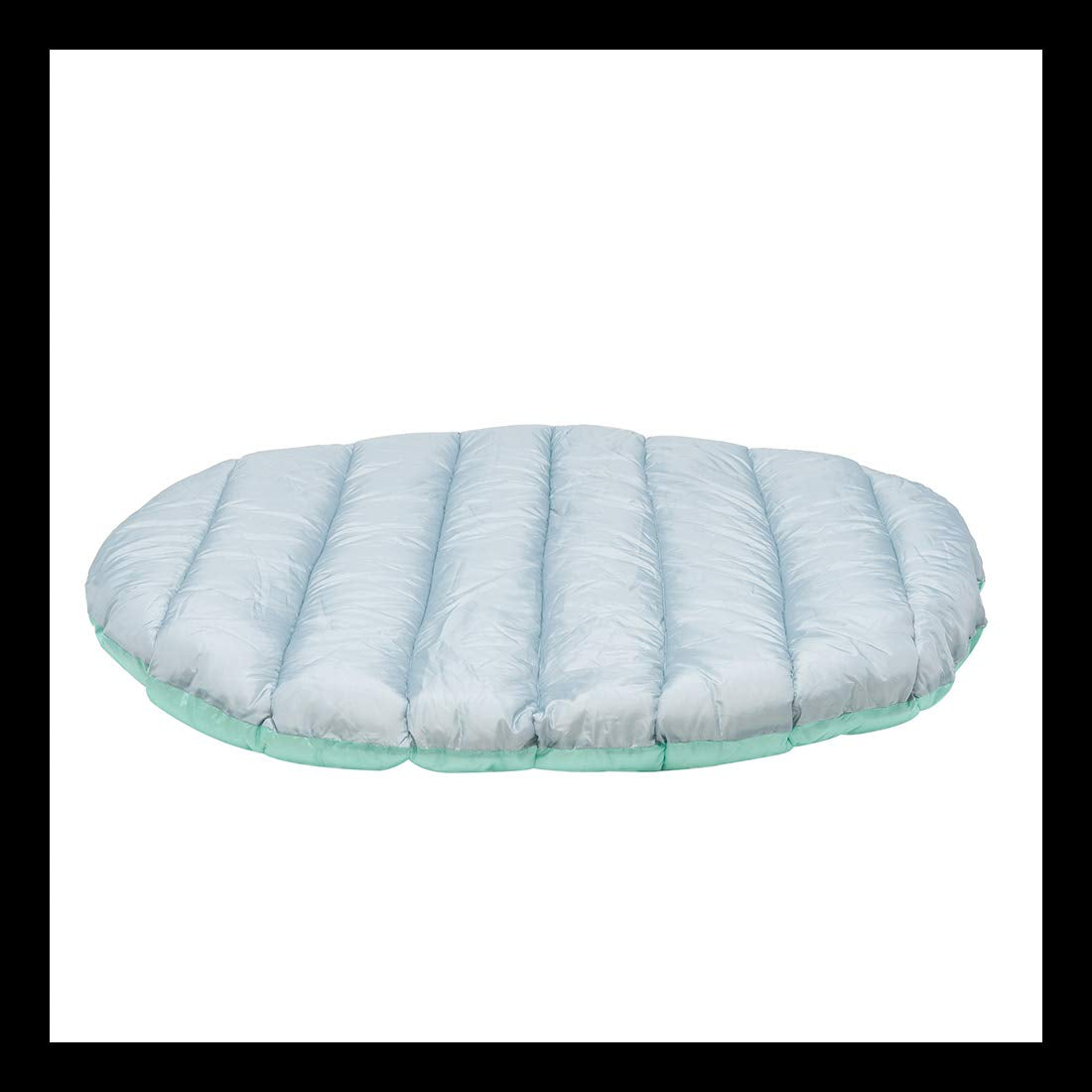 Furhaven Outdoor Travel Dog Bed for Small Dogs w/ Carry Bag, Washable & Foldable, Great for Crates & Kennels - Trail Pup Travel Pillow Mat w/ Stuff Sack Bag - Aqua/Granite Gray, Small