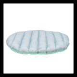 Furhaven Outdoor Travel Dog Bed for Small Dogs w/ Carry Bag, Washable & Foldable, Great for Crates & Kennels - Trail Pup Travel Pillow Mat w/ Stuff Sack Bag - Aqua/Granite Gray, Small