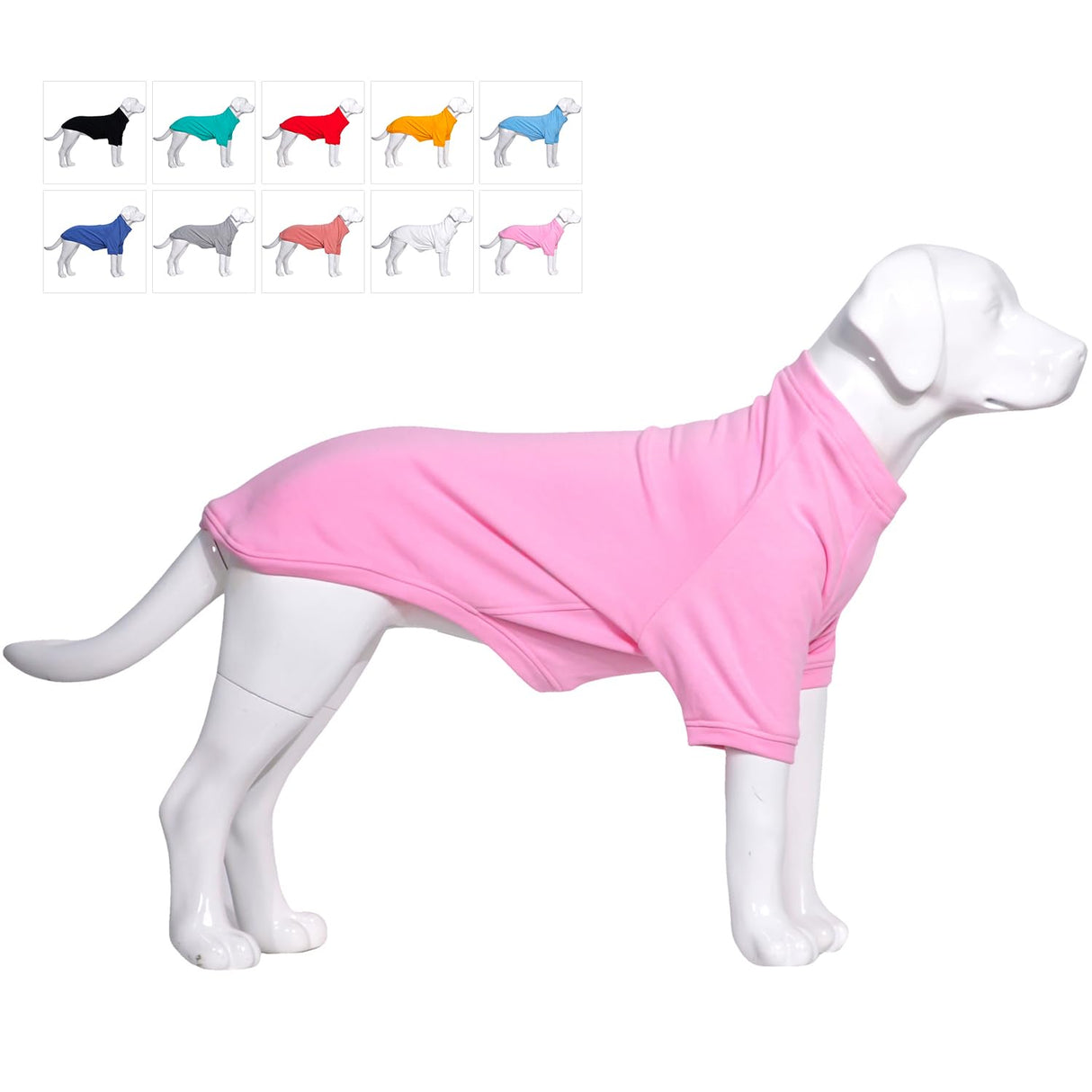 Lovelonglong Dog Pullover Sweatshirt Autumn Winter Cold Weather Dog T-Shirts for Small Medium Large Size Dogs Golden Retriever Clothes Pink XXXXL