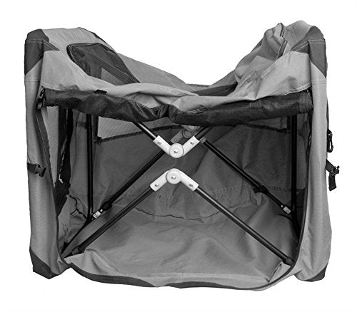 Pet Gear 3 Door Portable Soft Crate, Folds Compact for Travel in Seconds No Tools Required, Comes with Comfort Pad + Storage Bag, Ocean Blue, Extra Small