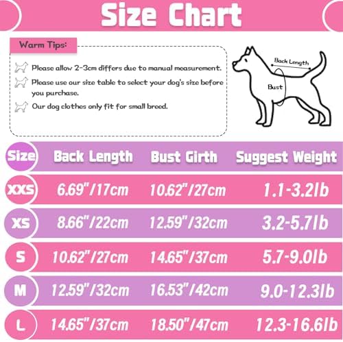 4 Pieces Dog Clothes for Small Dogs Girl Boy Summer Puppy Clothes for Chihuahua Yorkie Soft Cute Pattern Dog Shirt Spring Pet Cat Clothing Pink Rose Red Green XXS~M (Pink,Rose,Black,Grey, Medium)