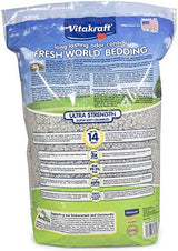 Vitakraft Fresh World Small Animal Bedding - Ultra Strength - Pet Bedding for Litter Boxes and Cages (16 L),Gray, 975 cu in